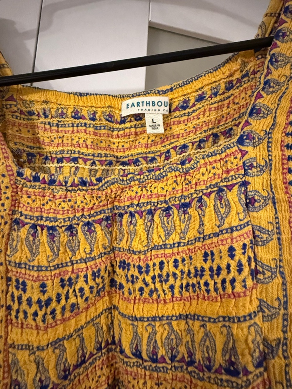 EARTHBOUND Yellow Patterned Cropped Tank - Picture 2 of 2